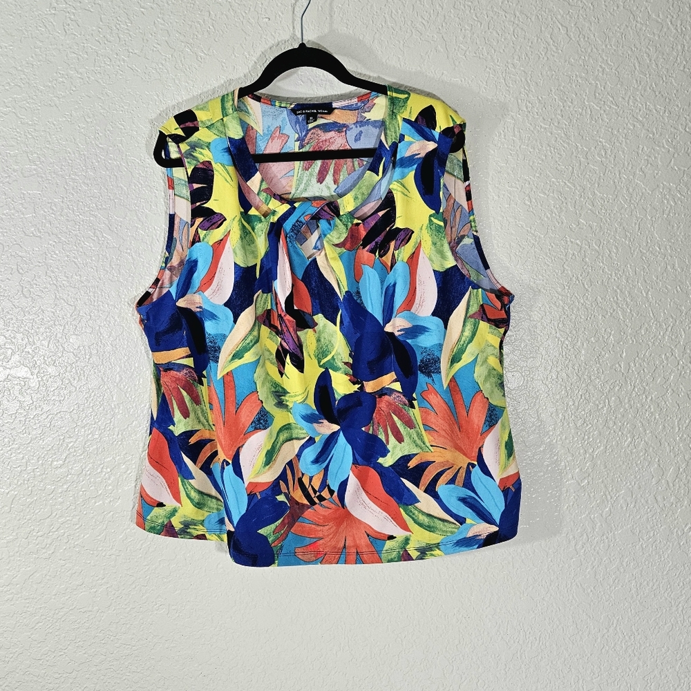 Zac & Rachel Hawaiian Print Blouse